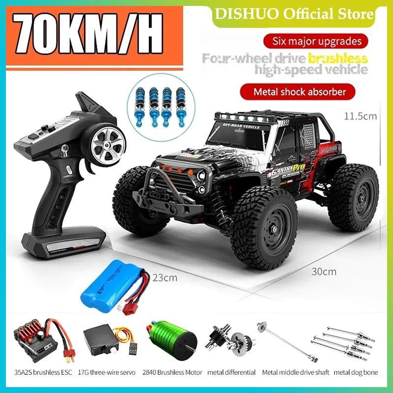 Brushless RC Monster Truck – 70km/h 4WD High Speed Off Road Car for Kids