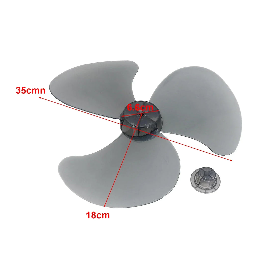 35cm Plastic Fan Blade – Three-Leaf Replacement for Pedestal or Table Fans