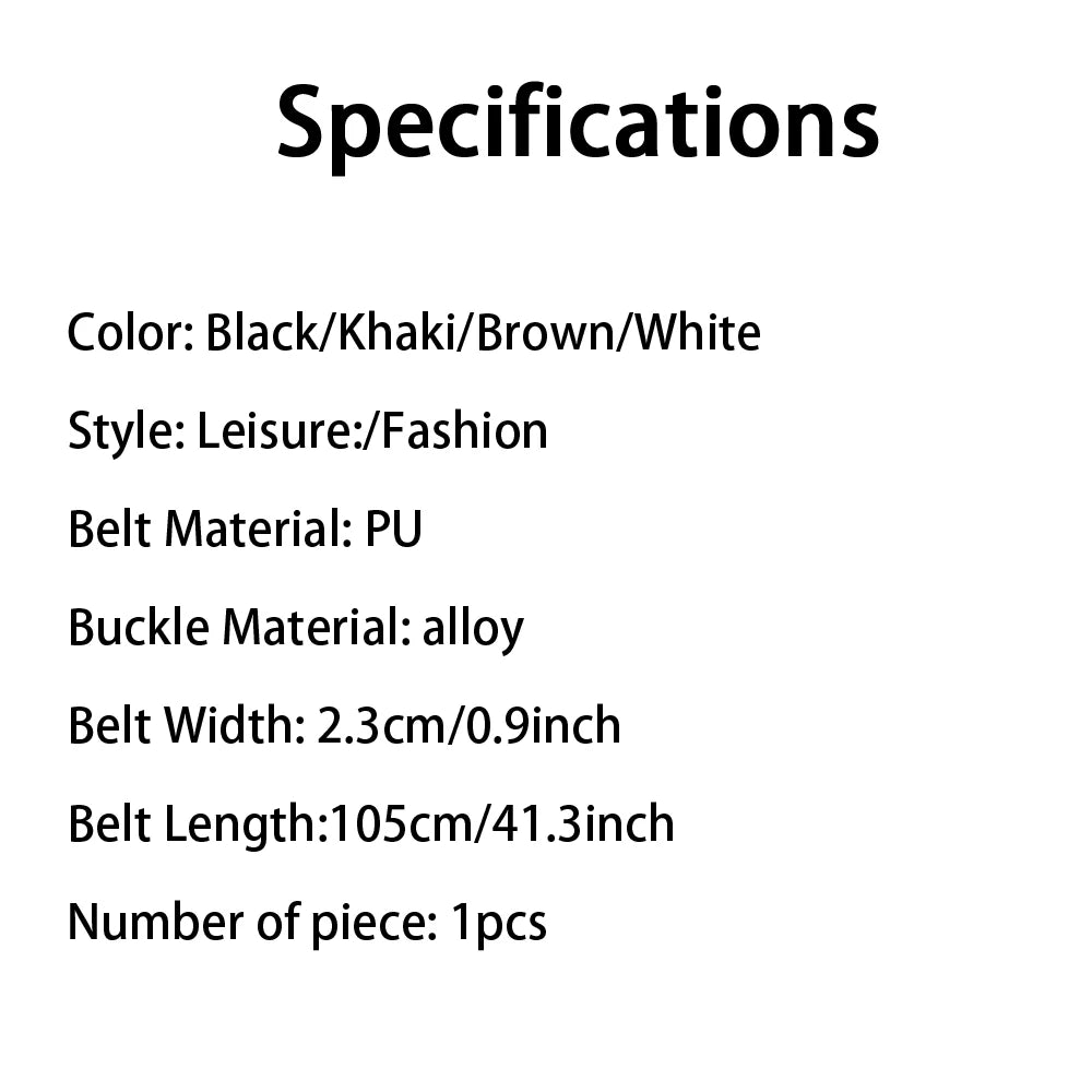 Genuine Leather Slim Belt – Adjustable Pin Buckle for Jeans and Casual Wear