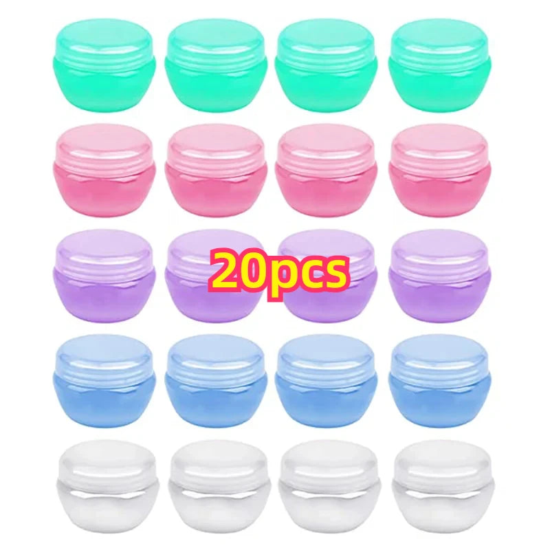 Empty Cosmetic Jars – Refillable Plastic Pots for Travel and Sample Creams