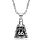 Vintage Jesus Cross Bell Pendant – Religious Biker Necklace for Men