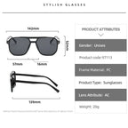 Vintage Square Mirror Sunglasses – Retro Fashion Eyewear for Women