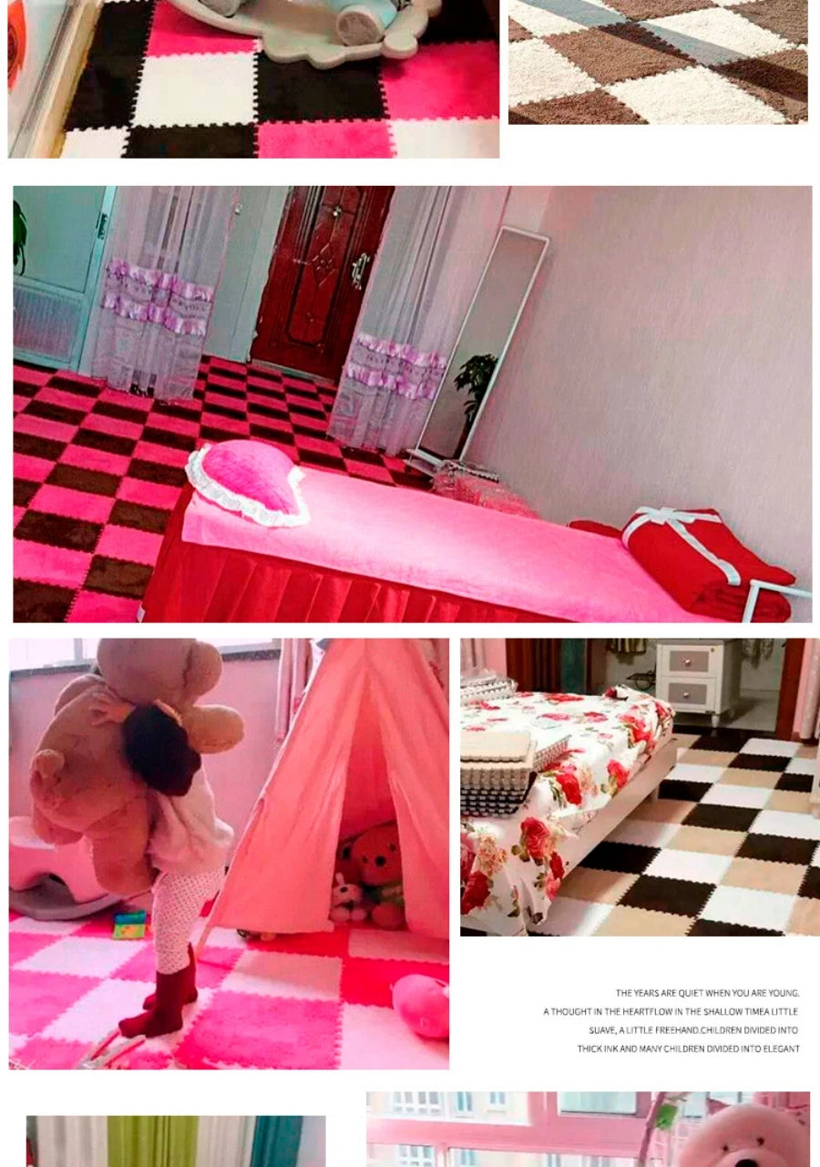 Soft Foam Patchwork Play Mats – Interlocking Carpet Tiles for Kids Rooms
