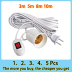 E27 Pendant Light Cord – Adjustable Hanging Socket for DIY Lighting Fixtures