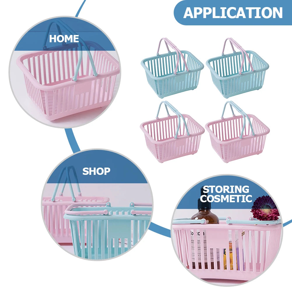 Small Plastic Picking Baskets – Portable Storage for Kids Toys and Bathroom