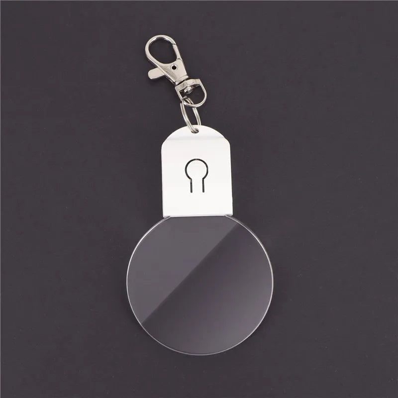 Acrylic LED Keychain – RGB Light Up Key Pendant for DIY Wedding Decor Gifts