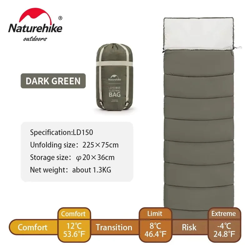 Ultralight Cotton Sleeping Bag – Splicable Double Design for Camping