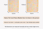 Pet Blanket – Coral Velvet Soft All-Season Pad for Dogs and Cats