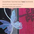 Large 3D Gauze Butterfly Decoration – Hollow Hanging Display for Weddings