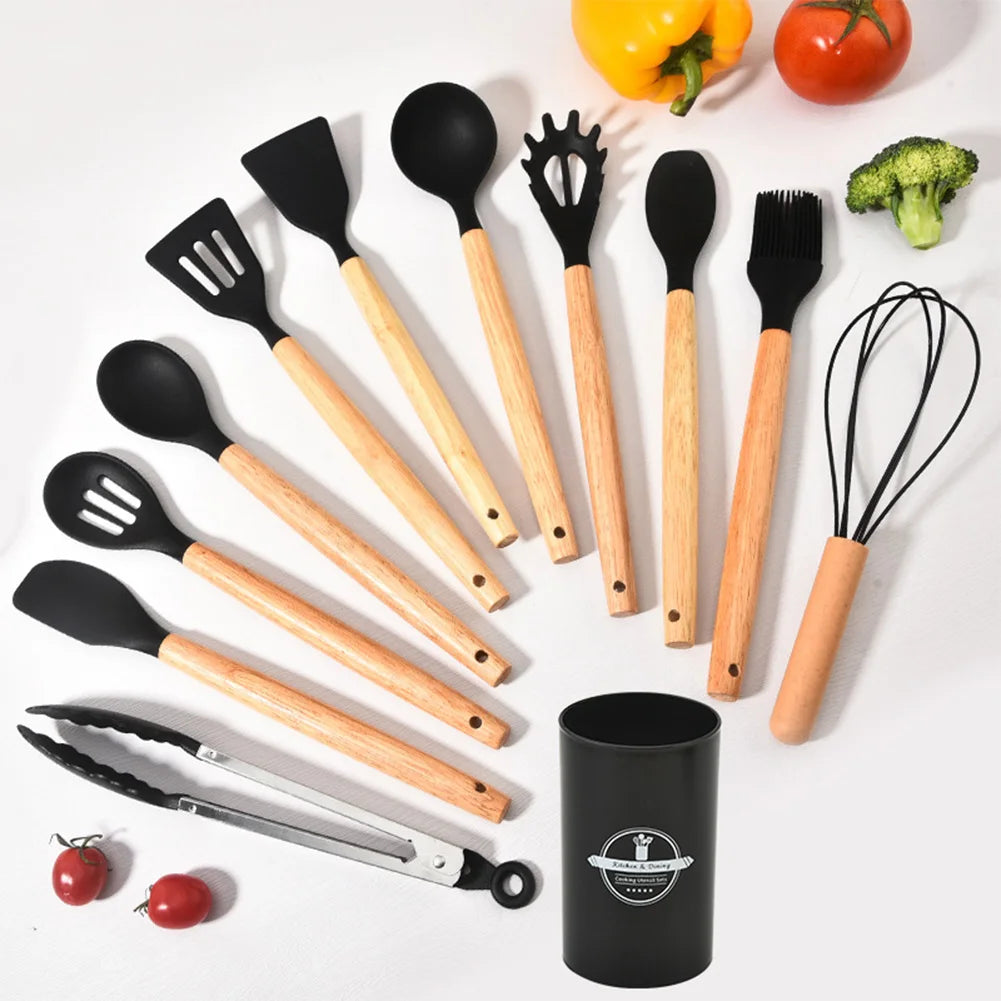 Silicone Kitchen Utensil Set – Non-Stick Cooking Tools for Home Chefs