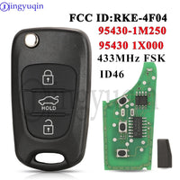Flip Remote Car Key – 3 Button 433MHz Replacement for Kia Cerato
