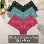 Floral Lace Panties – Sexy V-Waist Breathable Underwear for Women