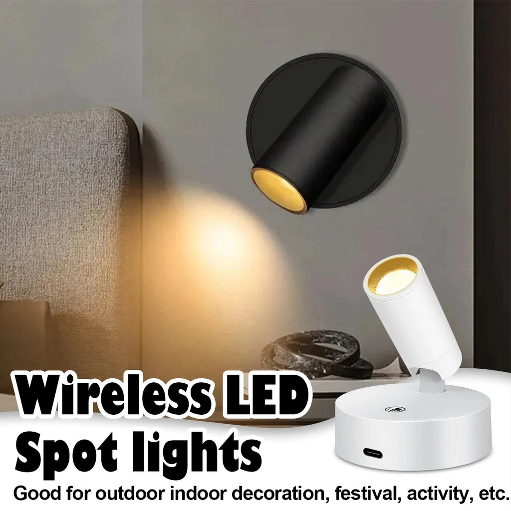 Wireless Magnetic LED Wall Light – Rechargeable Dimmable Lamp for Room Decor