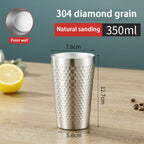 Stainless Steel Diamond Hammer Cup – Insulated Outdoor Camping Drinkware