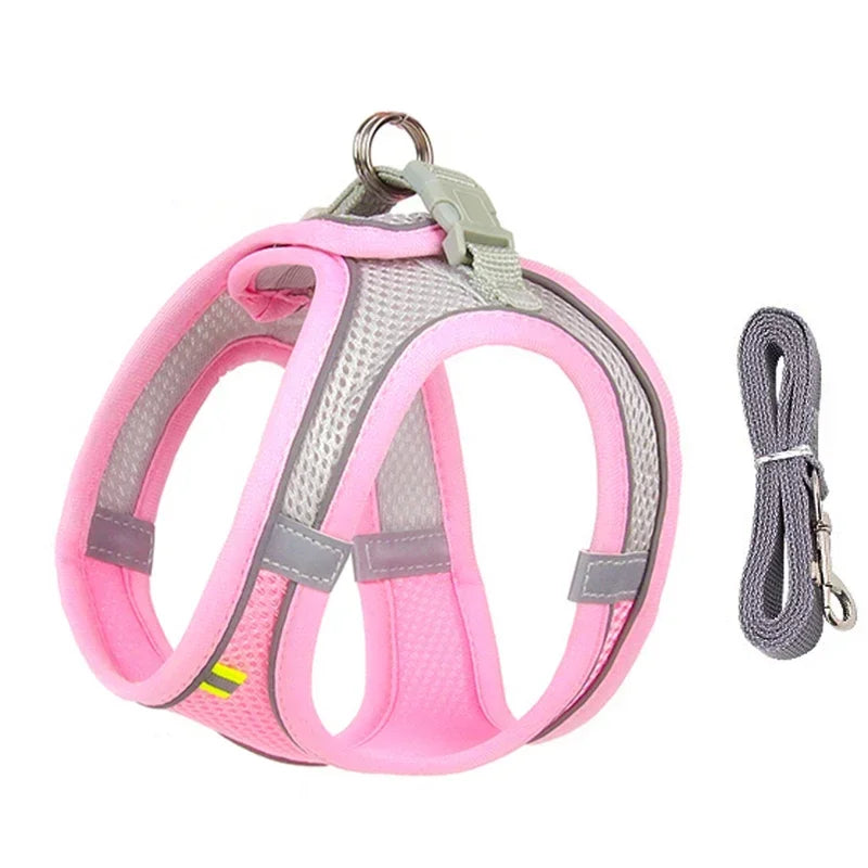 Adjustable Puppy Harness Vest – Comfortable Pet Supplies for Small Dogs