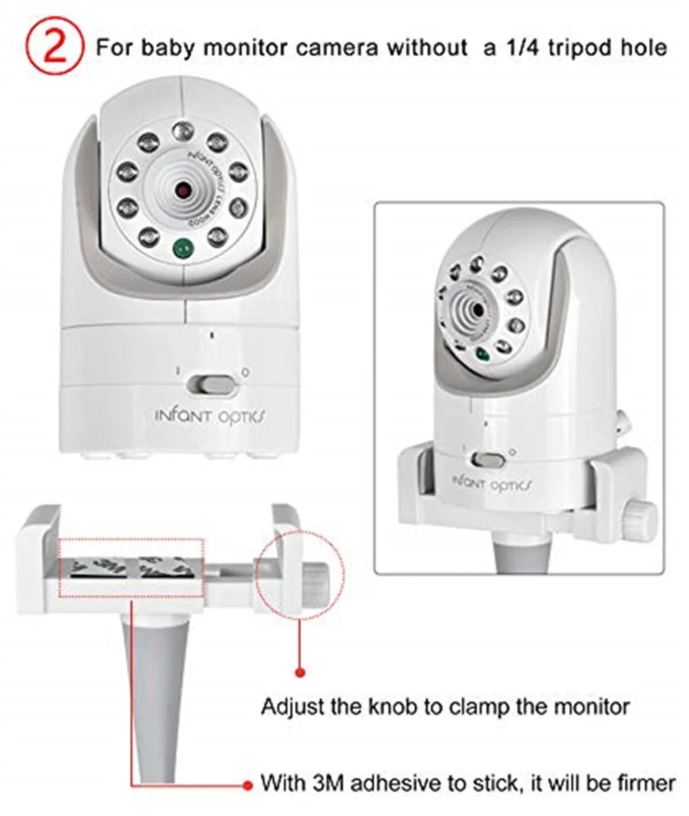 Flexible Baby Monitor Mount – Adjustable Long Arm Holder for Nursery Cribs
