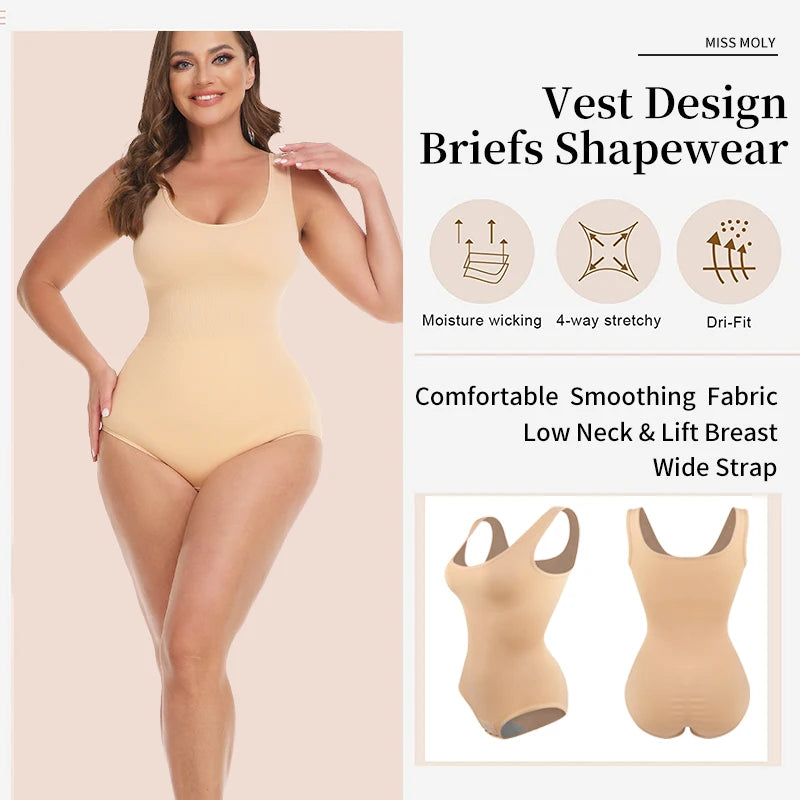 Tummy Control Shapewear Bodysuit – Invisible Slimming Underwear for Daily Wear