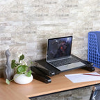 Aluminum Laptop Cooling Stand – Foldable Notebook Tray for Bed Office Desk