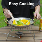 Folding Stainless Steel BBQ Grill – Portable Outdoor Alcohol Stove Rack