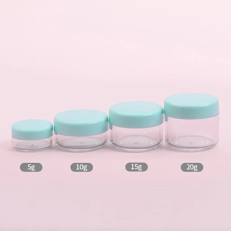 Refillable Cosmetic Sample Jars – Small Plastic Containers for Travel Storage