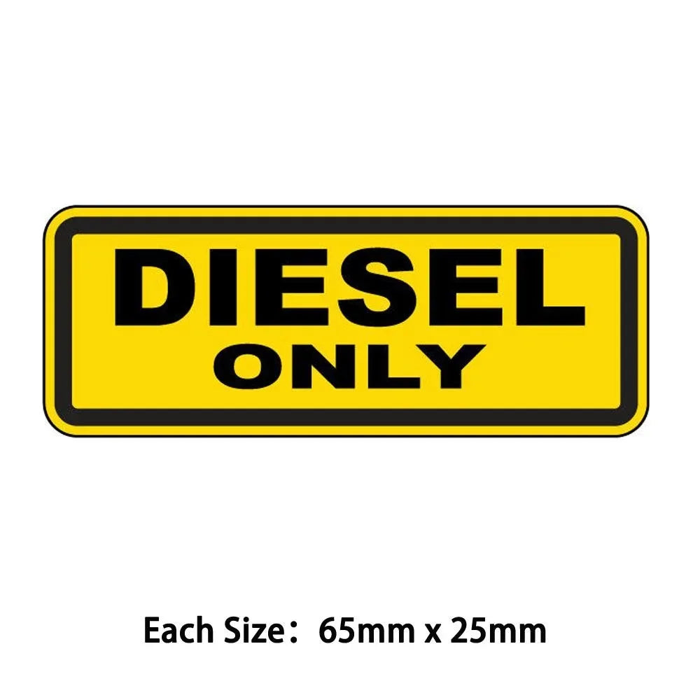 Diesel and Petrol Fuel Decals – 65mm x 25mm Adhesive Labels for Vehicle Tank