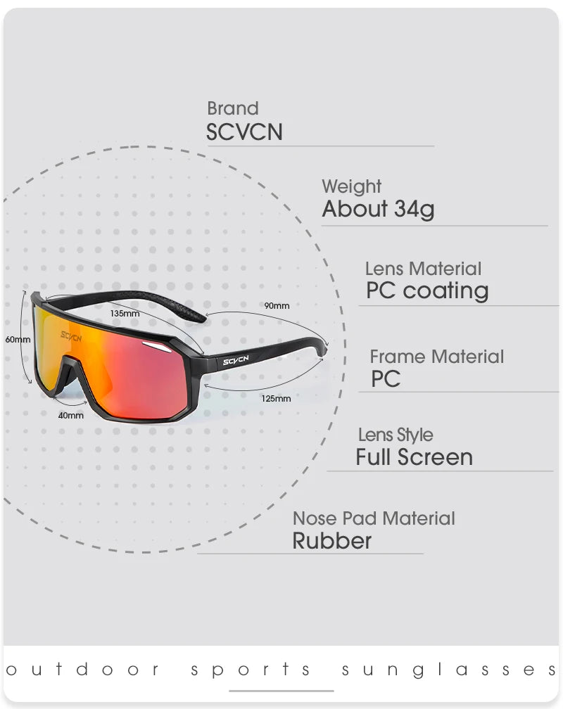 Polarized Cycling Sunglasses – UV400 Sport Eyewear for MTB and Road Biking