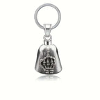 Vintage Jesus Cross Bell Pendant – Religious Biker Necklace for Men