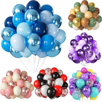 Metallic Pearl and Confetti Balloons – Decorative Latex Set for Party Events