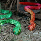 60cm 3D Printed Articulated Snake – Luminous Realistic Desktop Ornament