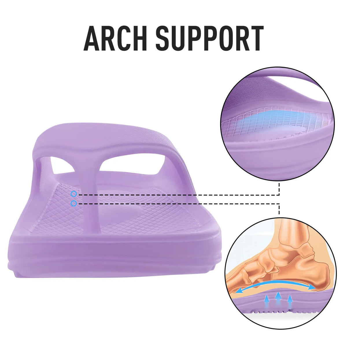 Soft EVA Arch Support Flip-flops – Men's Casual Beach Recovery Sandals