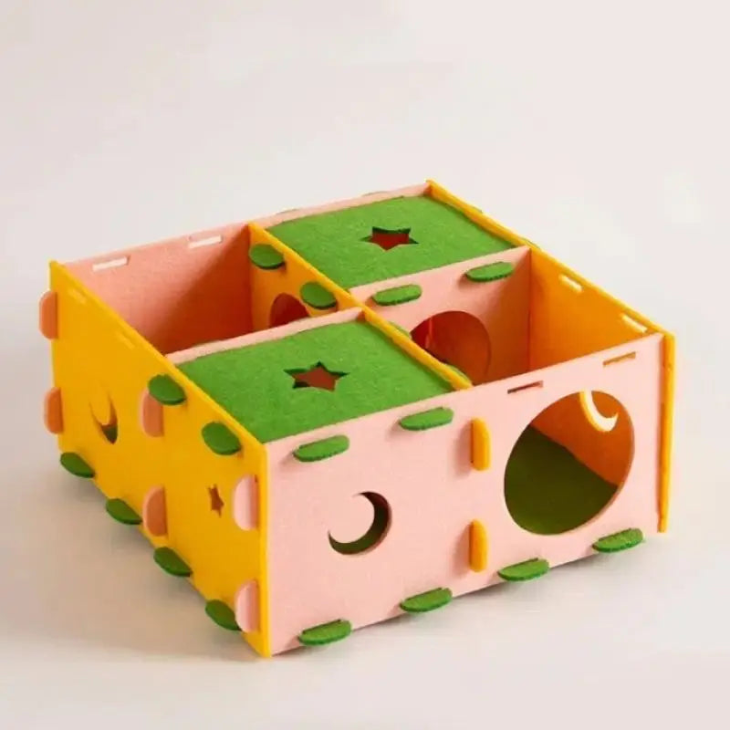 Felt Maze Hideout – Removable Tunnel Nest for Hamsters and Small Pets