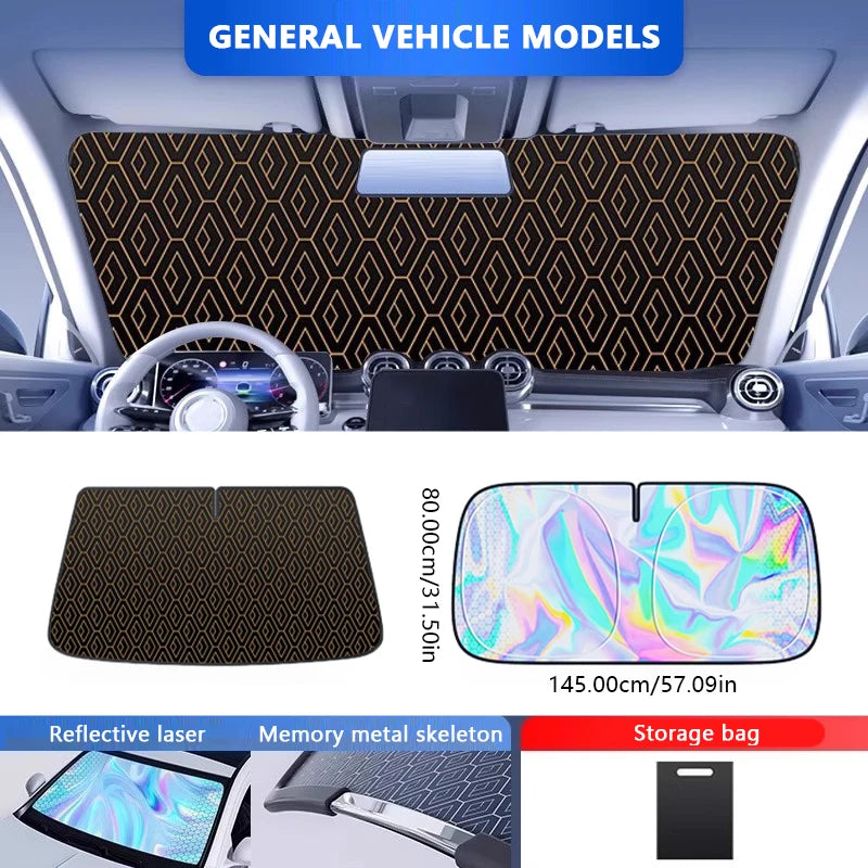 5-Layer Windshield Sun Shade – Foldable UV Protection for Sedan SUV MPV