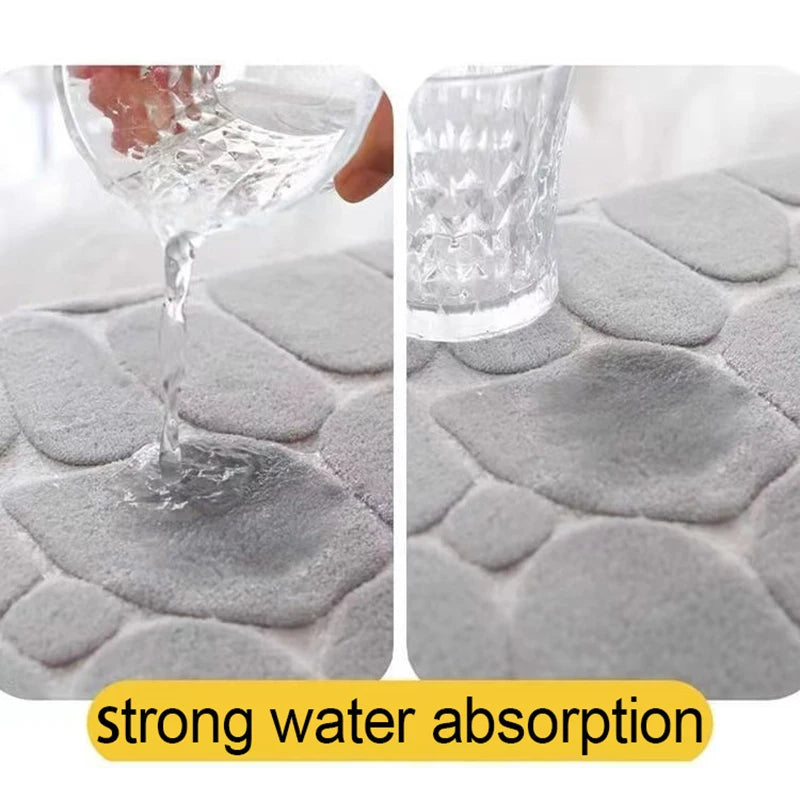 Absorbent Bathroom Rug – Slip-Resistant Floor Mat for Shower and Bathtub
