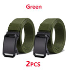 Tactical Canvas Belt – Durable Automatic Buckle for Men Outdoor Hunting