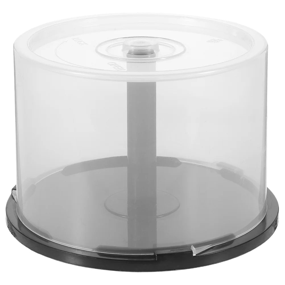 Empty DVD Storage Bucket – Protective Plastic Spindle Case for Car Travel