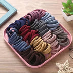 Nylon Hair Scrunchies – Colorful Elastic Ponytail Holders for Women and Girls