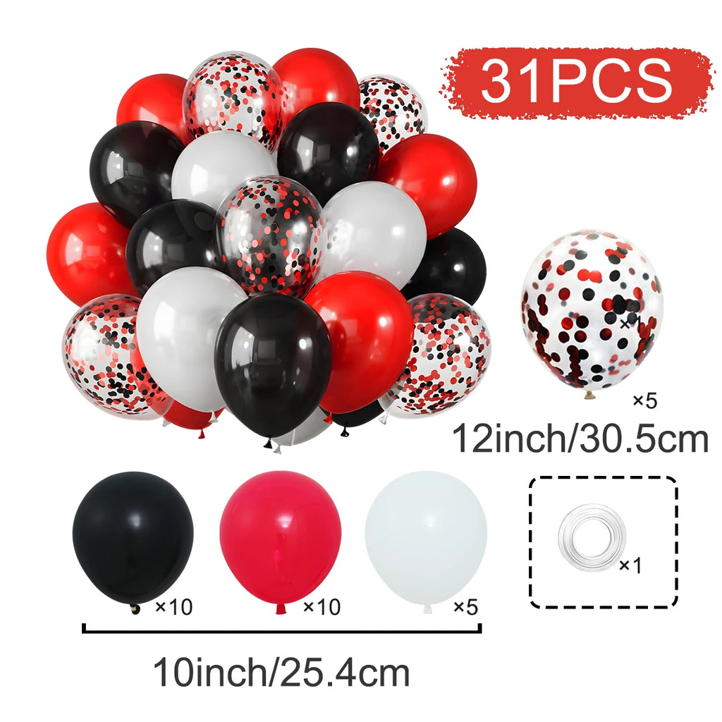 Metallic Pearl and Confetti Balloons – Decorative Latex Set for Party Events