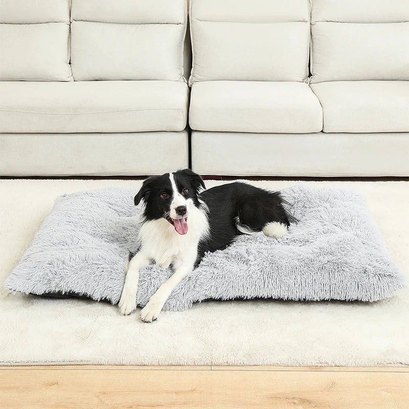 Plush Pet Bed – Soft Long Fur Cushion for Dog and Cat Sleeping