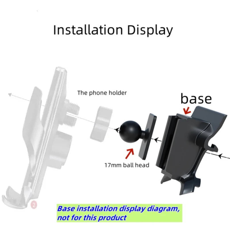 Wireless Car Phone Mount – Adjustable Bracket for Mercedes Benz W204