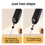 Electric Milk Frother – Wireless Handheld Foam Maker for Coffee and Baking