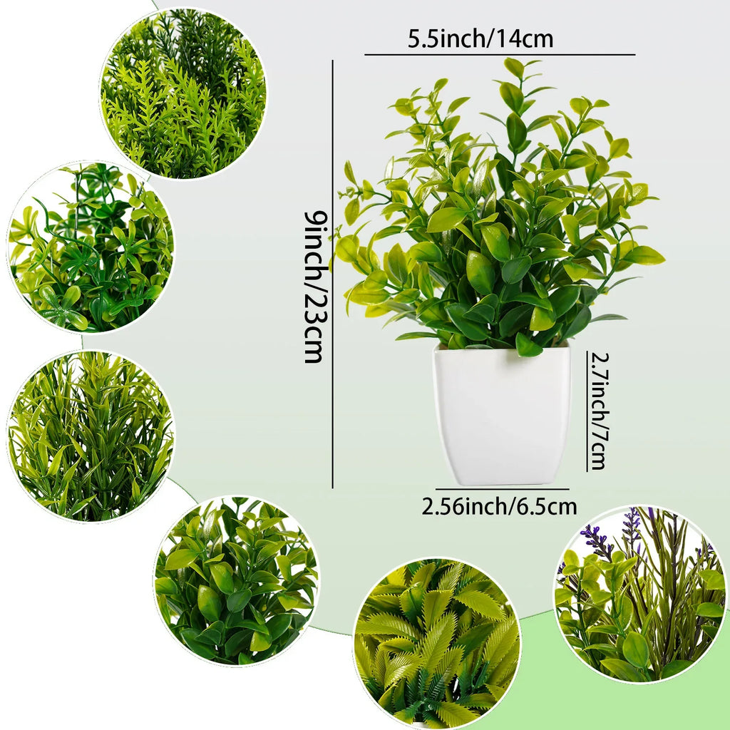 Artificial Potted Plant – Realistic Plastic Greenery for Office Desk Decor