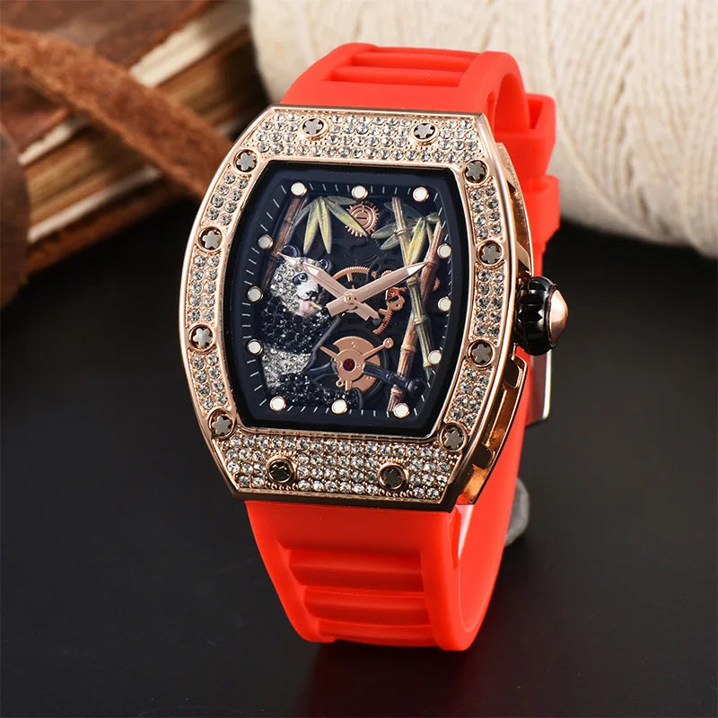 Bamboo Hollow Dial Quartz Watch – Fashionable Wooden Wristwatch for Men