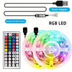 Bluetooth LED Strip Lights – RGB Color Changing Tape for TV Bedroom Lighting