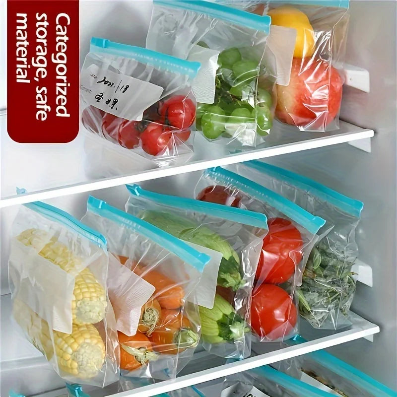 Leakproof Zipper Storage Bags – Fresh Keeping Food Organizers for Kitchen