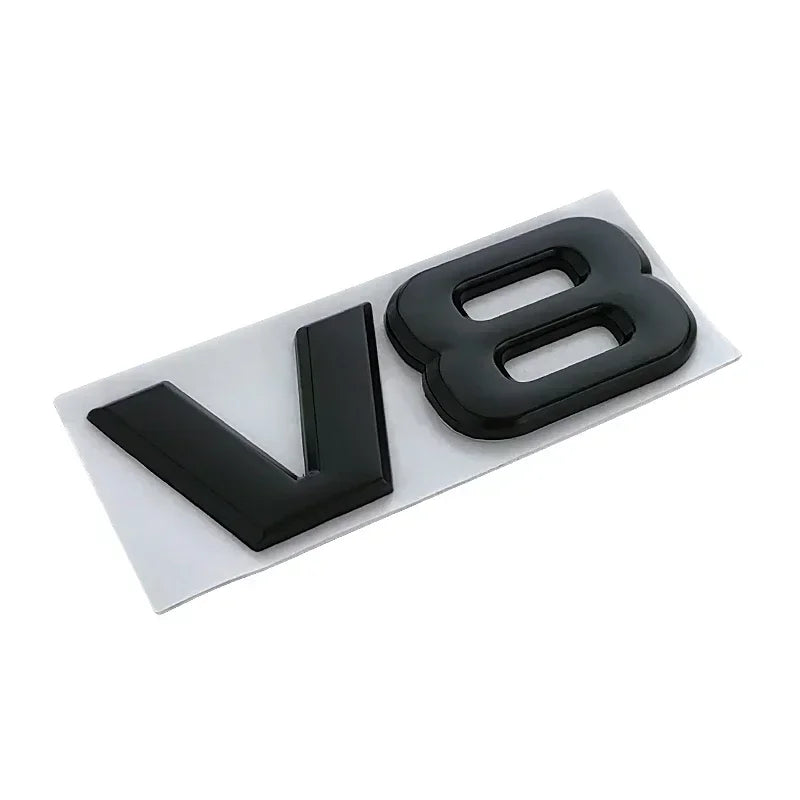 Metal V6 V8 Logo Emblem – Automotive Tailgate Fender Badge for Toyota