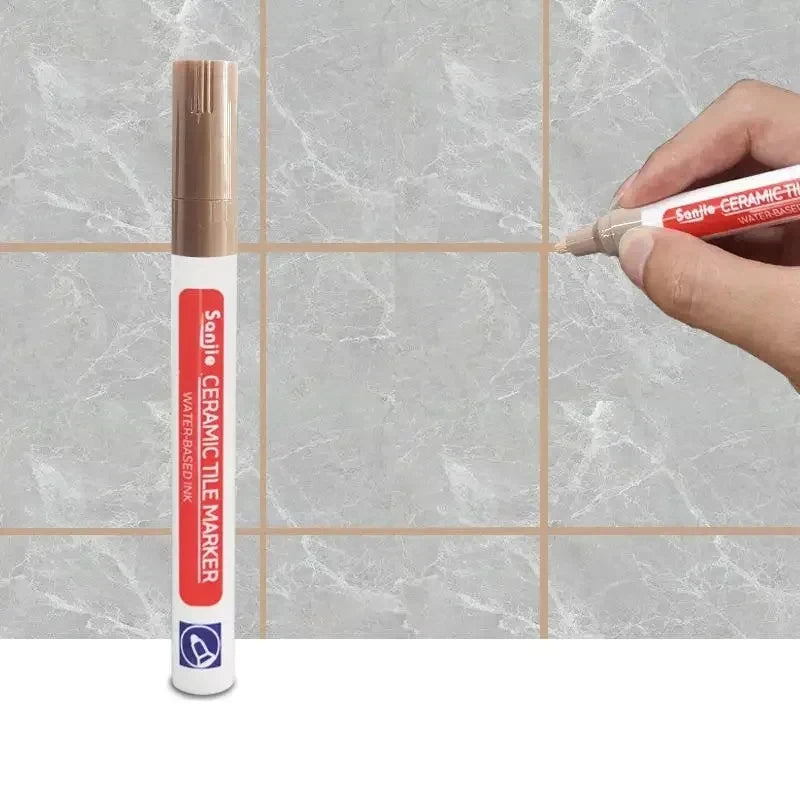 Waterproof Grout Repair Marker – White Tile Seam Paint for Bathroom Restoration