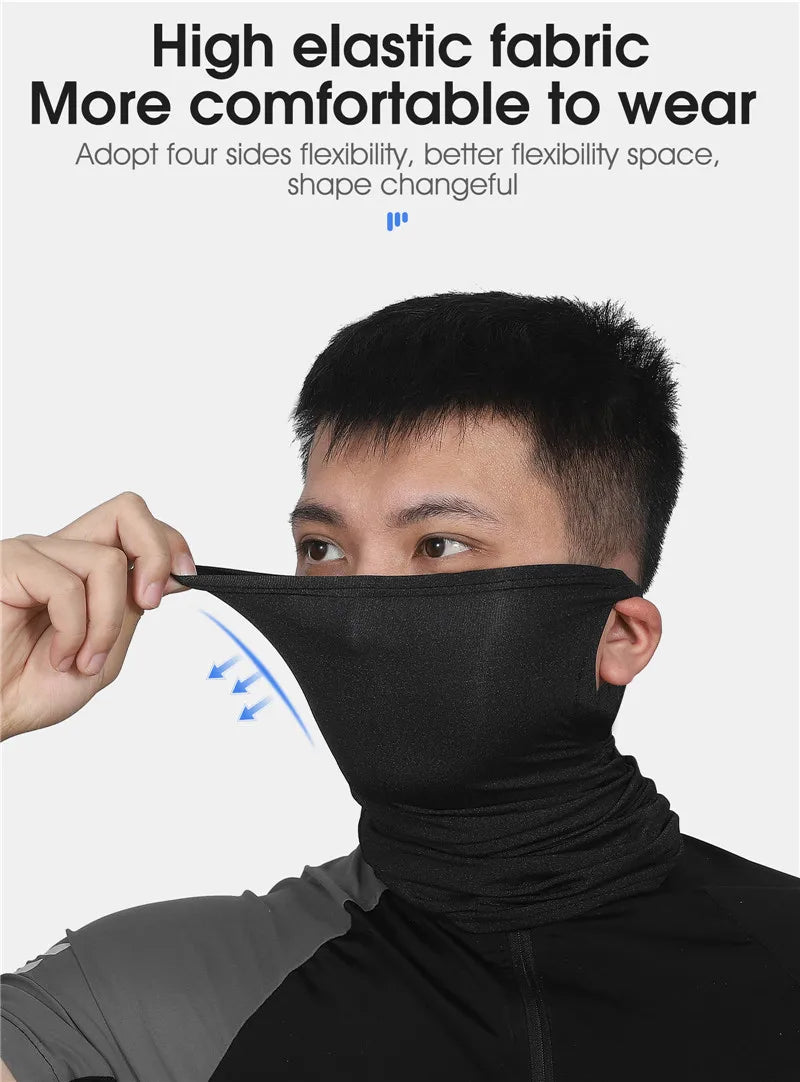 Ice Silk Cycling Headwear – Breathable UV Face Mask for Outdoor Sports