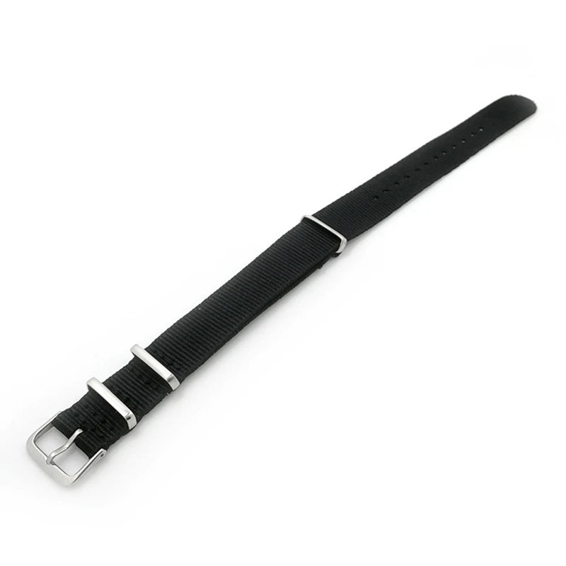 Woven Nylon Watch Strap – 18mm-22mm Canvas Wristband for Men and Women