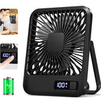 Portable USB Desk Fan – Rechargeable 5-Speed Cooling for Office and Travel