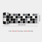 Self-Adhesive Waist Line Stickers – Waterproof Border Mural for Kitchen Decor